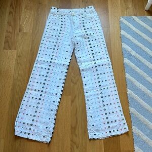 Anthropologie; dotted pants